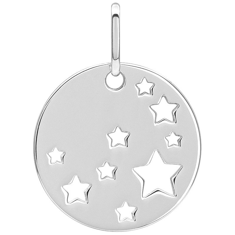 PENDENTIF CARADOR ARGENT ETOILES DECOUPEES