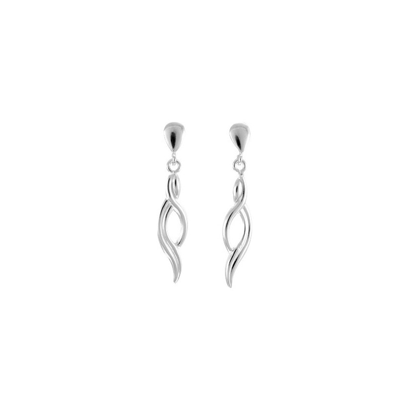 BOUCLES D OREILLES CARADOR PENDANTES ARGENT