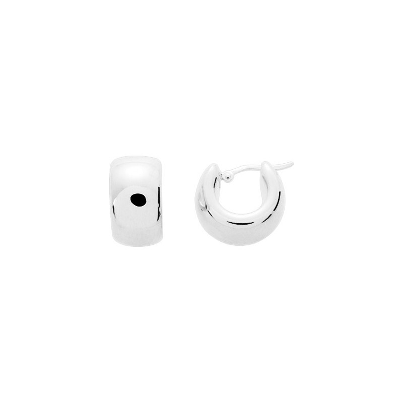 Boucles d'oreilles créoles ELECTROFORMEES argent 925/000