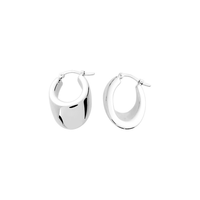 Boucles d'oreilles créoles ELECTROFORMEES argent 925/000