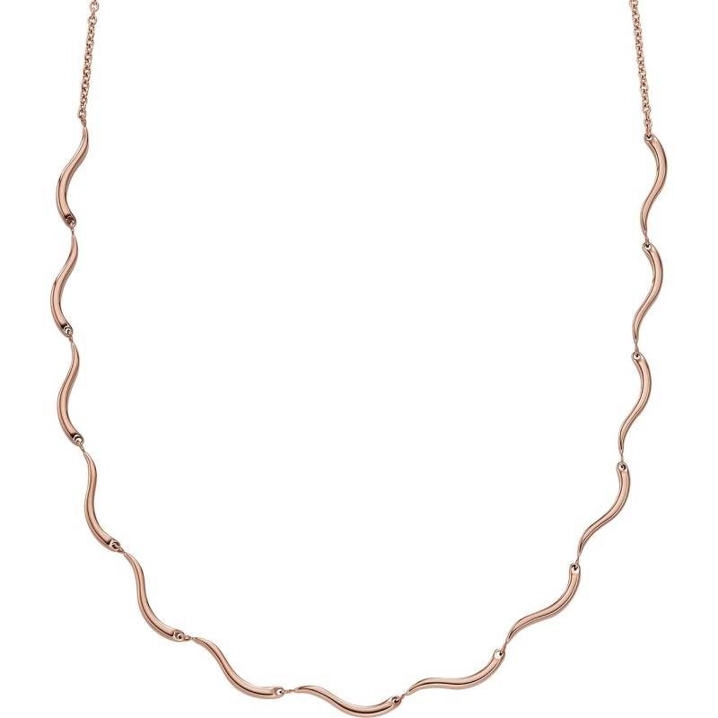 Collier Femme Skagen Wave en acier doré rose