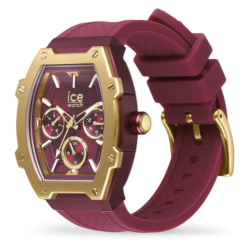 Montre Ice-Watch Ice-Boliday Gold burgundy