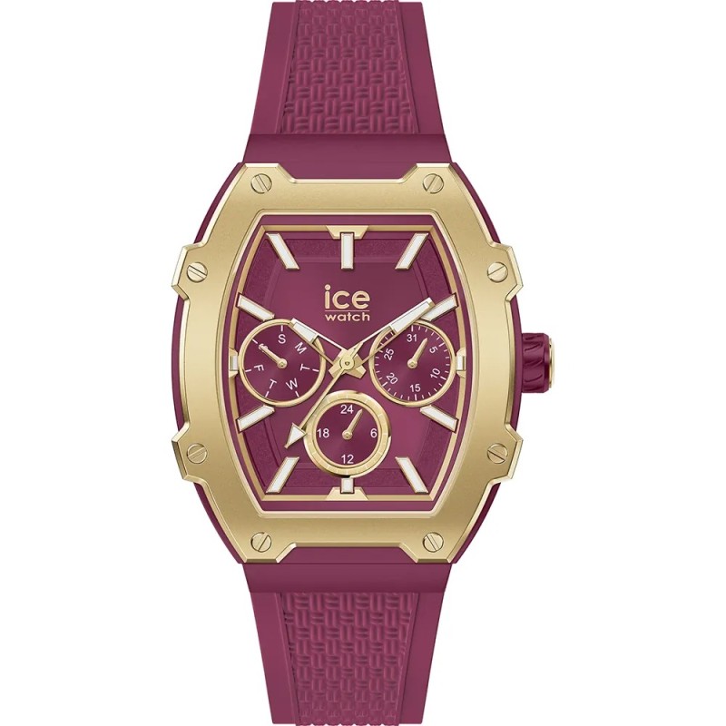 Montre Ice-Watch Ice-Boliday Gold burgundy