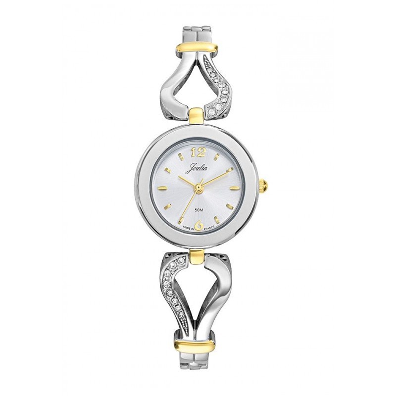 Montre Joalia femme Acier Bicolore Et Strass
