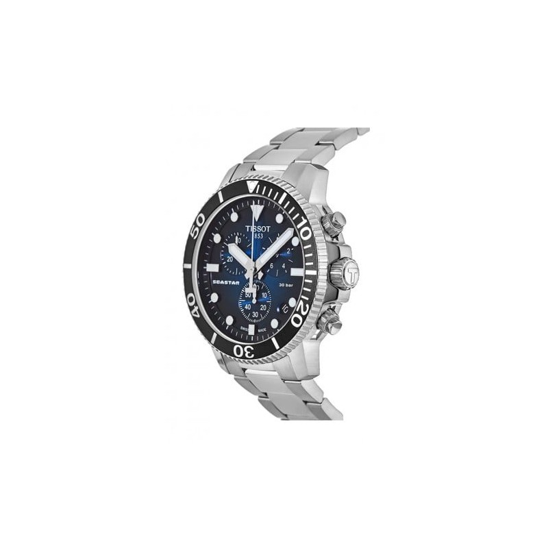 Montre Homme Tissot seaster 1000 bracelet acier cadran bleu dégradé