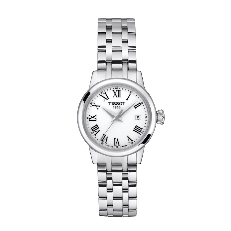 Montre Femme Tissot Classic dream bracelet acier argenté cadran blanc