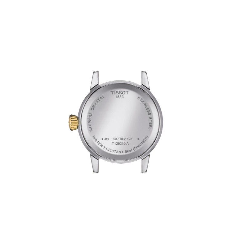 Montre Femme Tissot Classic dream bracelet acier bicolore lunette dorée