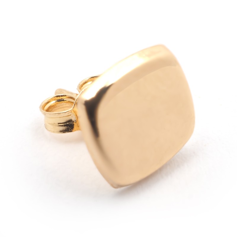 Boucles d'oreilles en or jaune 750/000 carré