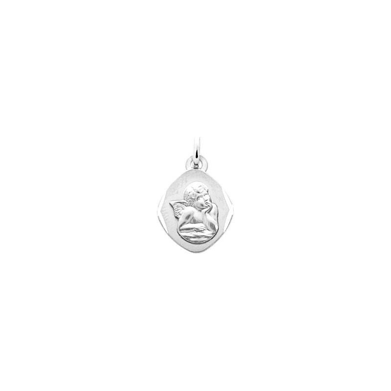 MEDAILLE PENDENTIF CARADOR ARGENT OVALE ANGE