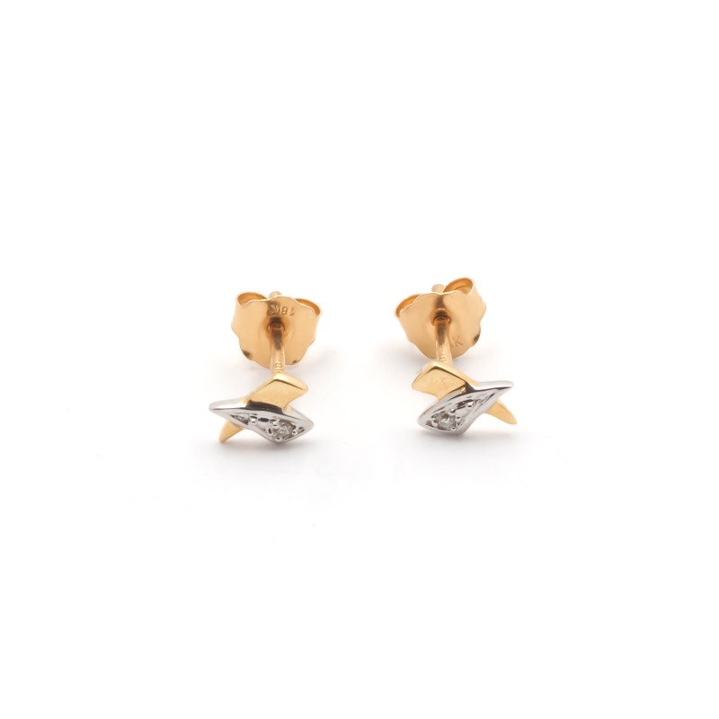 Boucles d'oreilles Carador Or jaune et diamants 0,006 cts