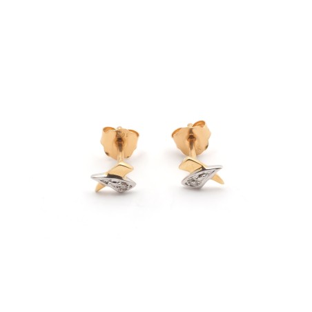 Boucles d'oreilles Carador Or jaune et diamants 0,006 cts