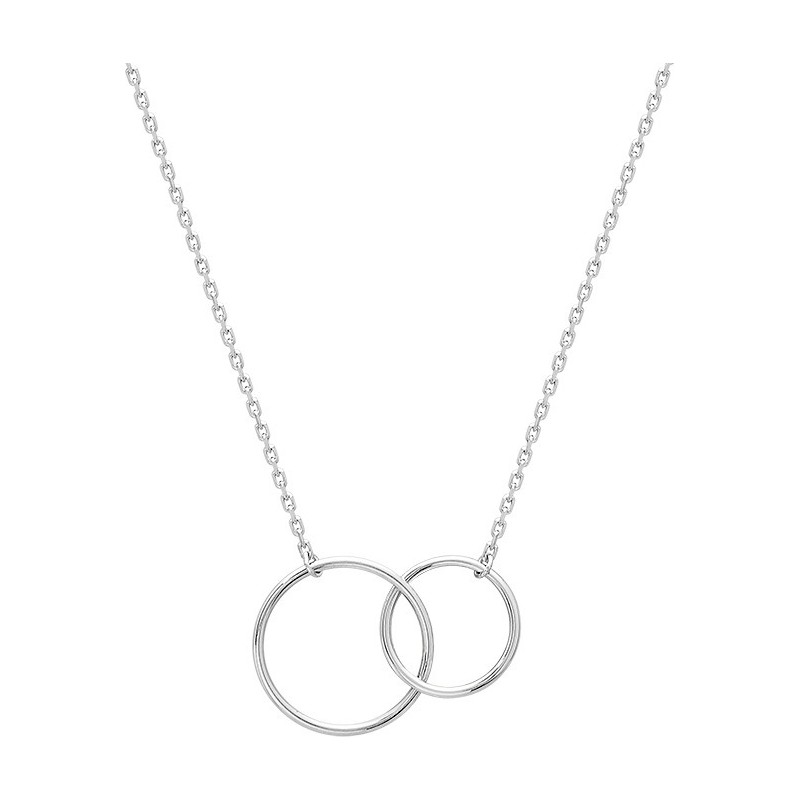 COLLIER ARGENT FEMME CARADOR DOUBLES ANNEAUX