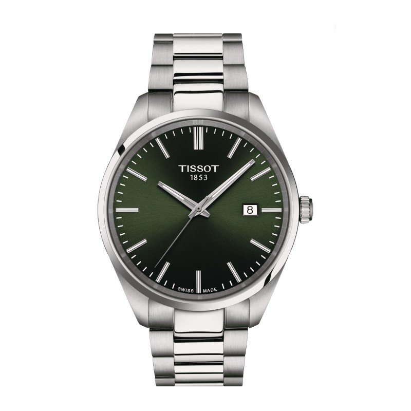 Montre Homme Tissot PR 100 bracelet acier et cadran vert