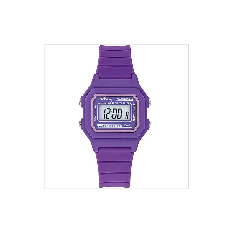Montre Digitale Tekday Junior Silicone Violet