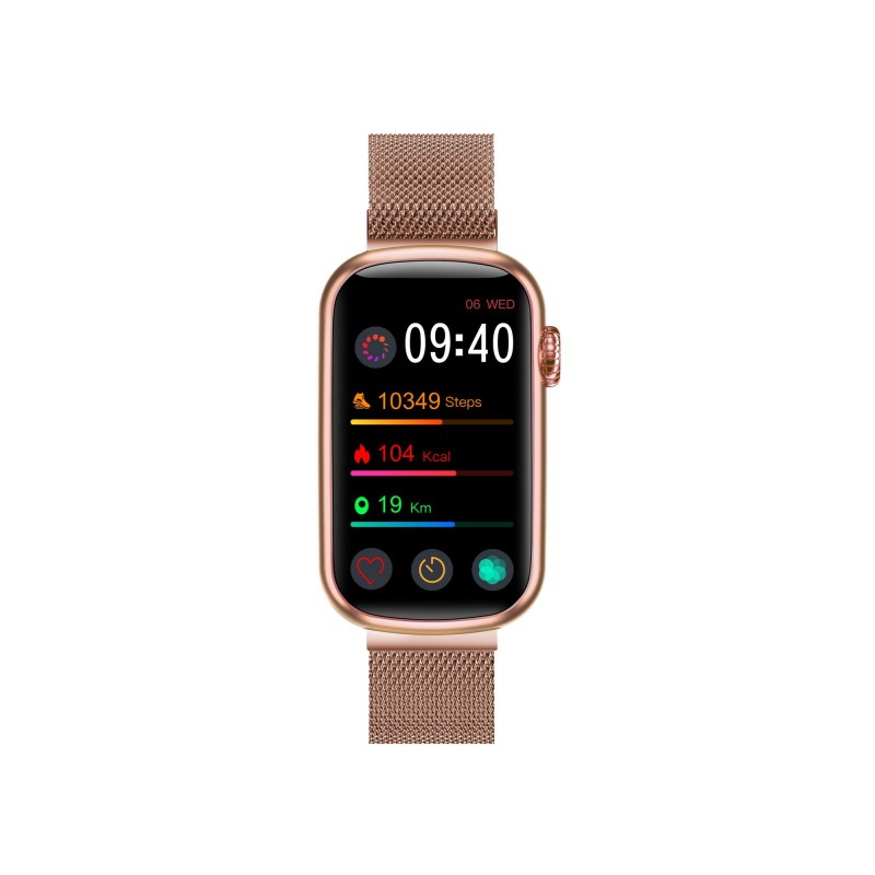 Montre Connectée Mixte Smarty Allure bracelet milanais doré rose