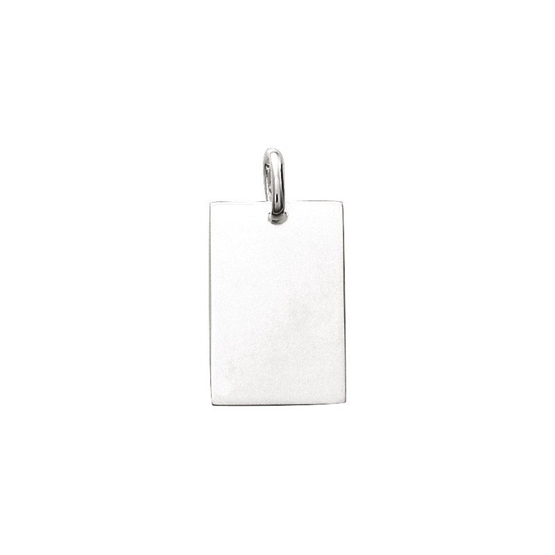 PENDENTIF CARADOR ARGENT PLAQUE RECTANGULAIRE