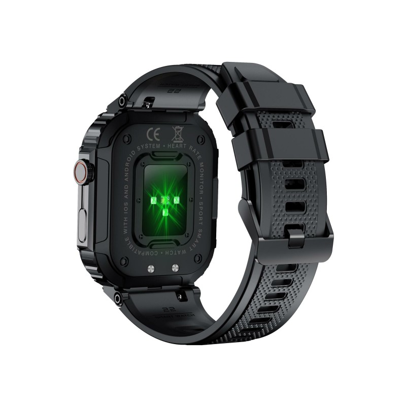 Montre Connectée Mixte Smarty Challenge bracelet en silicone noir