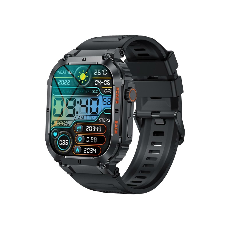 Montre Connectée Mixte Smarty Challenge bracelet en silicone noir
