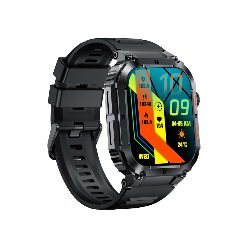 Montre Connectée Mixte Smarty Challenge bracelet en silicone noir