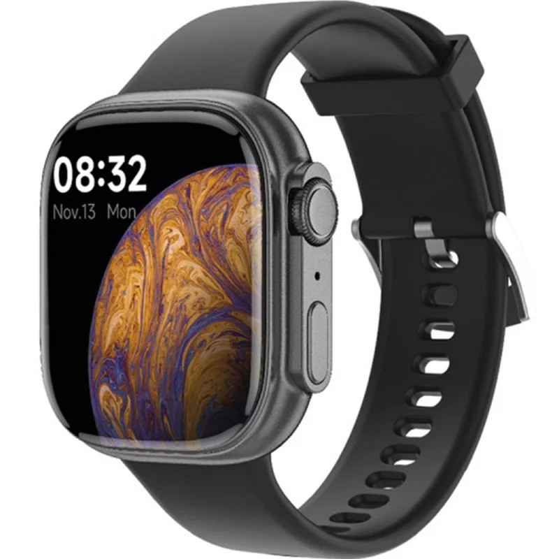 Montre Connectée Mixte Smarty Powerful Amoled bracelet en silicone noir