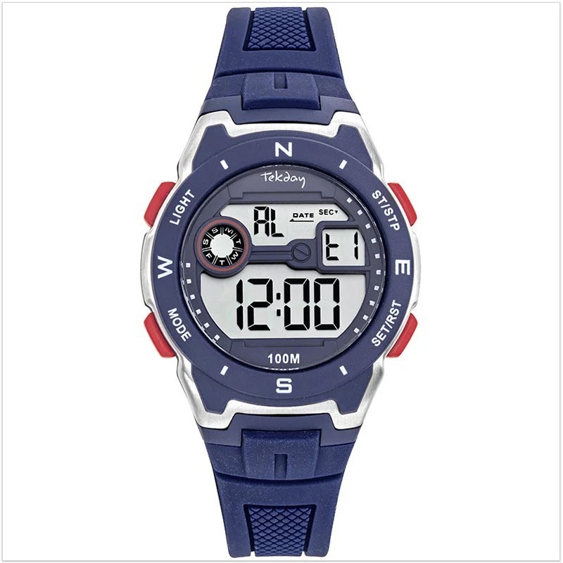 Montre Digitale Tekday Enfant Sport en Silicone Bleu