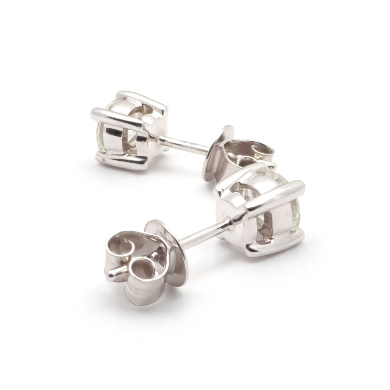 Boucles d'oreilles Carador diamant 0,70 cts or blanc 750/000