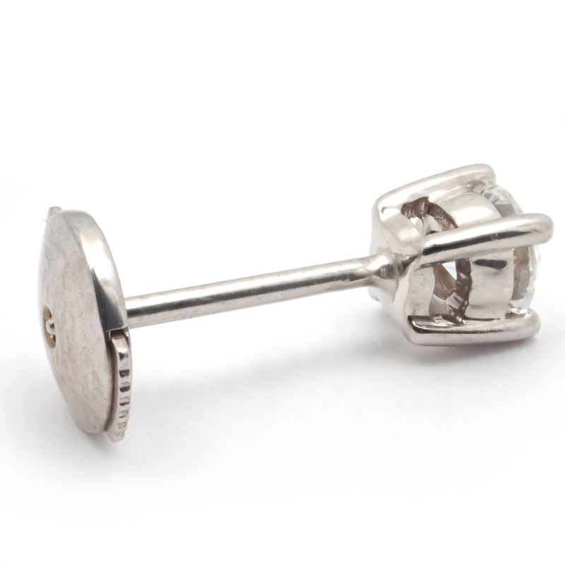 Boucles d'oreilles Carador diamant 0,60 cts or blanc 750/000