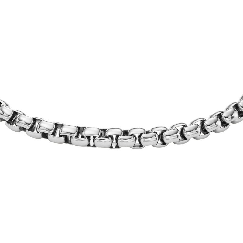 Bracelet chaîne Fossil All Stacked Up Mixte en acier argenté