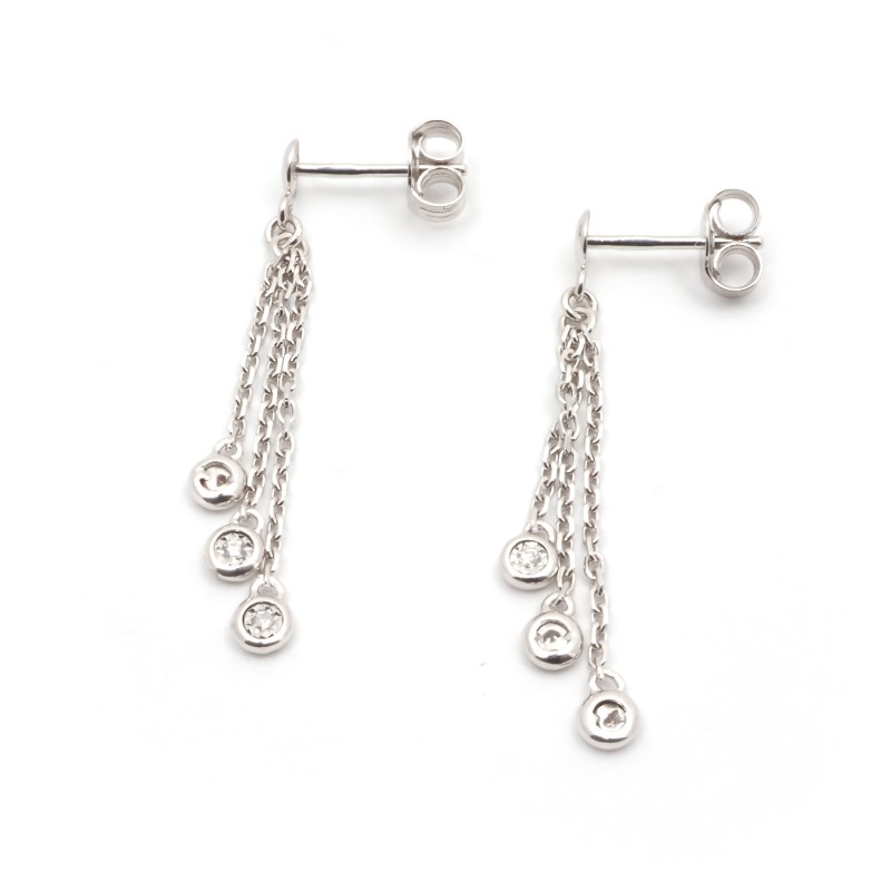 Carador - Boucles d'oreilles OR 750/000 et Diamant
