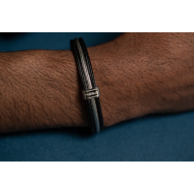 Bracelet LIAM Homme Phebus en Acier bicolore torsadé