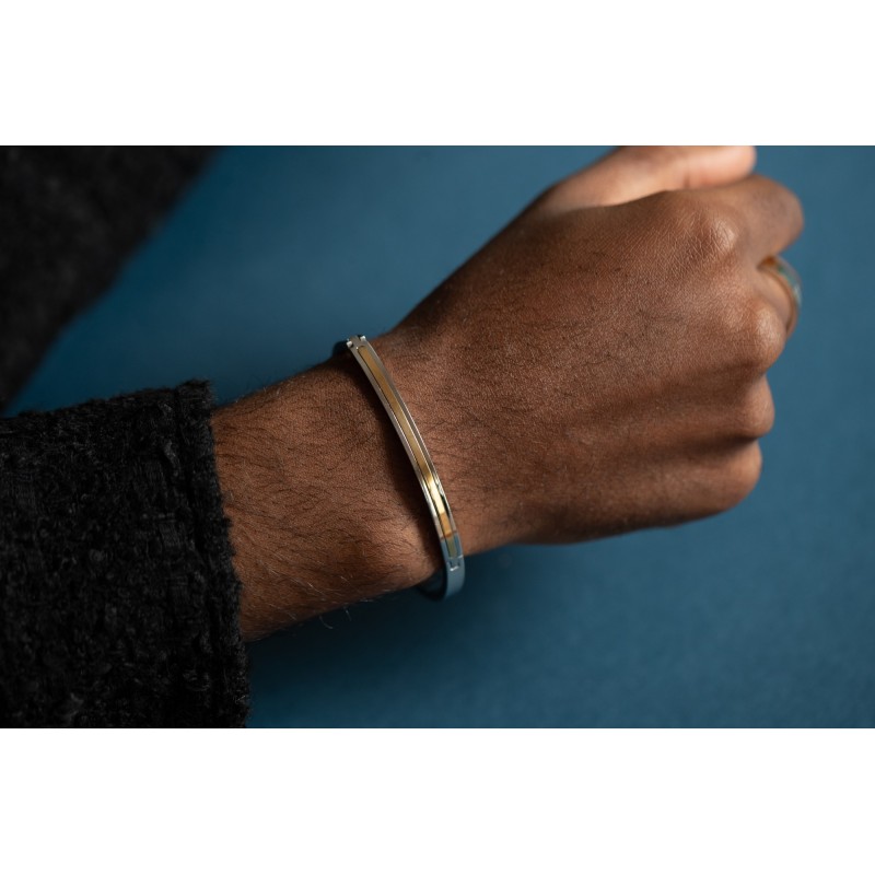 Bracelet SACHA Homme Phebus en Acier bicolore