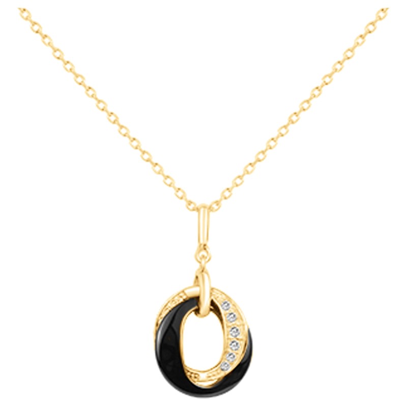 Collier Femme PHEBUS NORA en plaqué or et céramique avec oxydes de zirconium