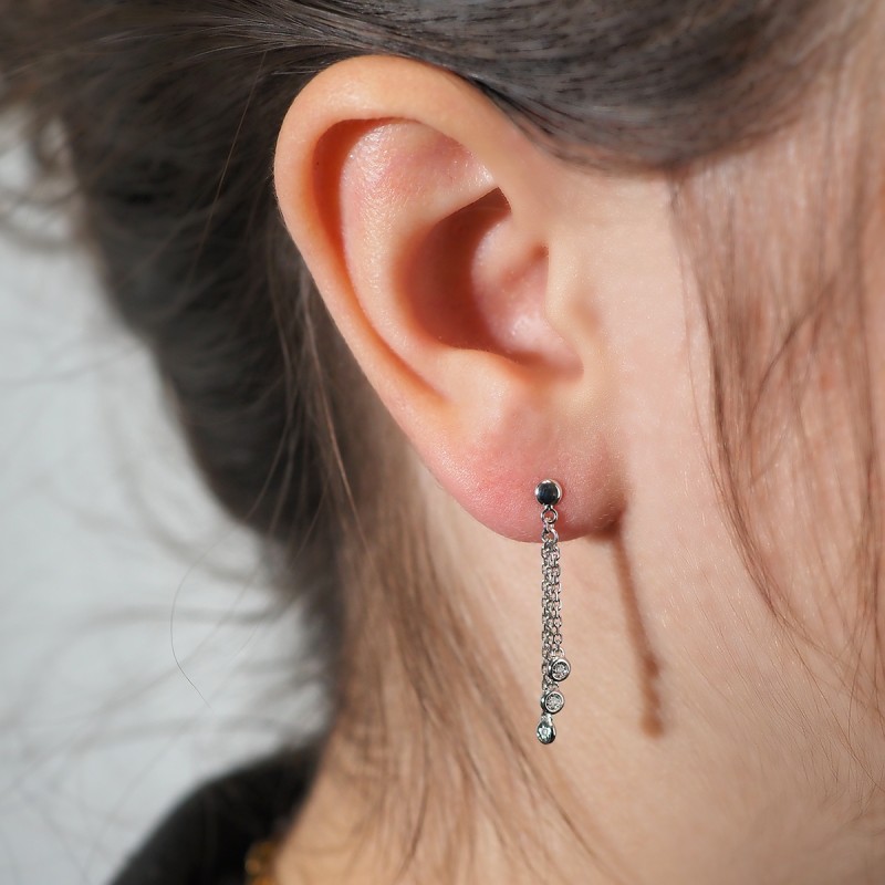 Carador - Boucles d'oreilles OR 750/000 et Diamant