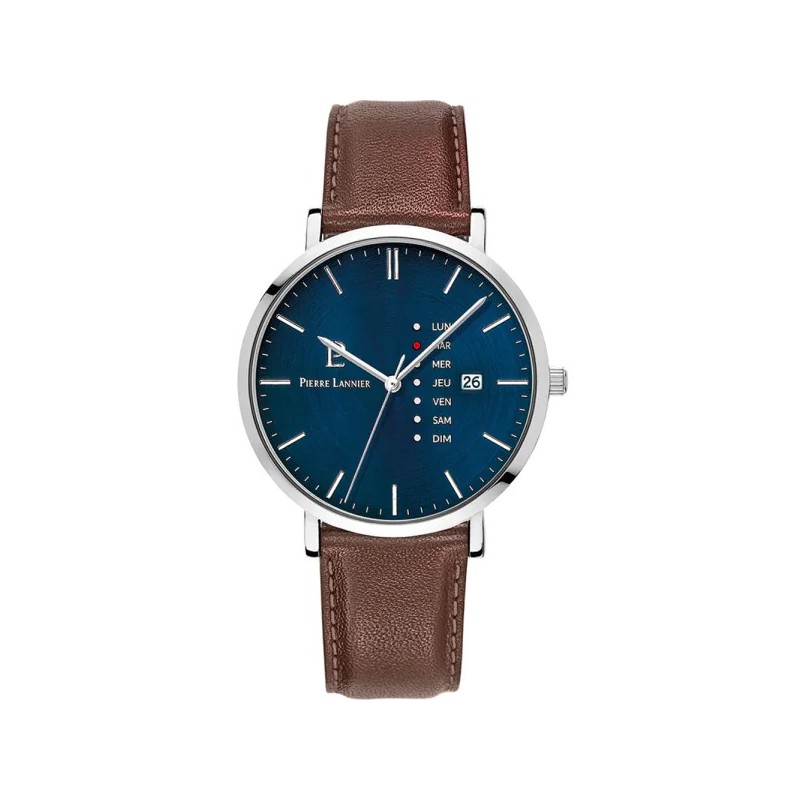 Montre Pierre Lannier Data en Cuir Marron