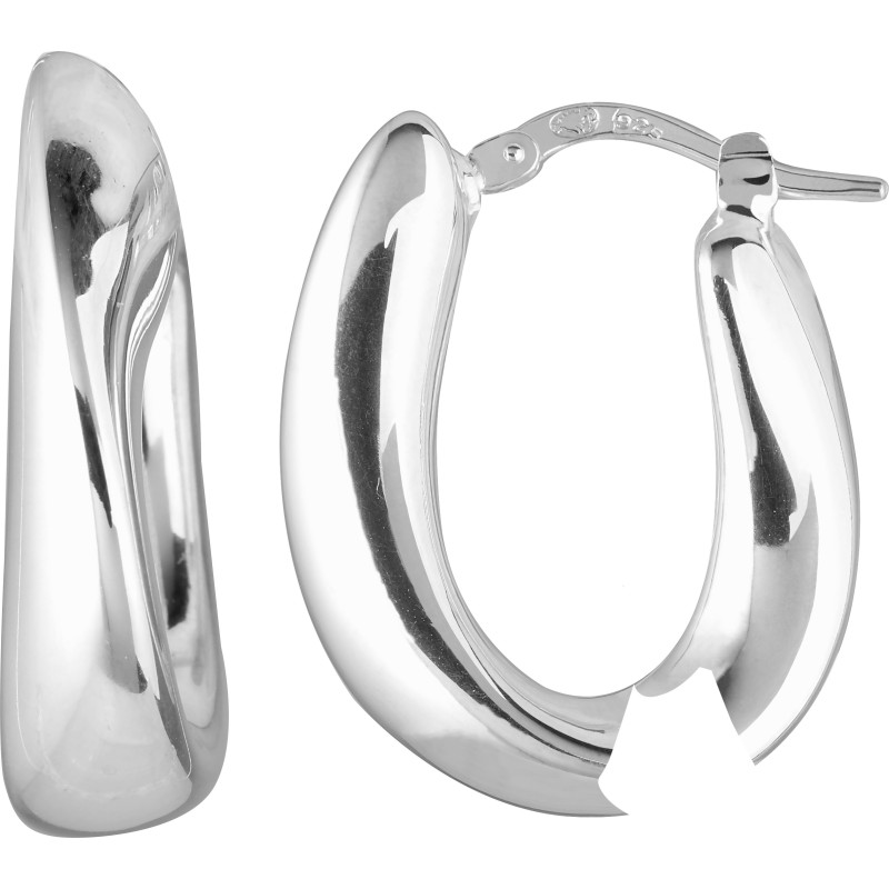 Boucles d'oreilles créoles ELECTROFORMEES argent 925/000