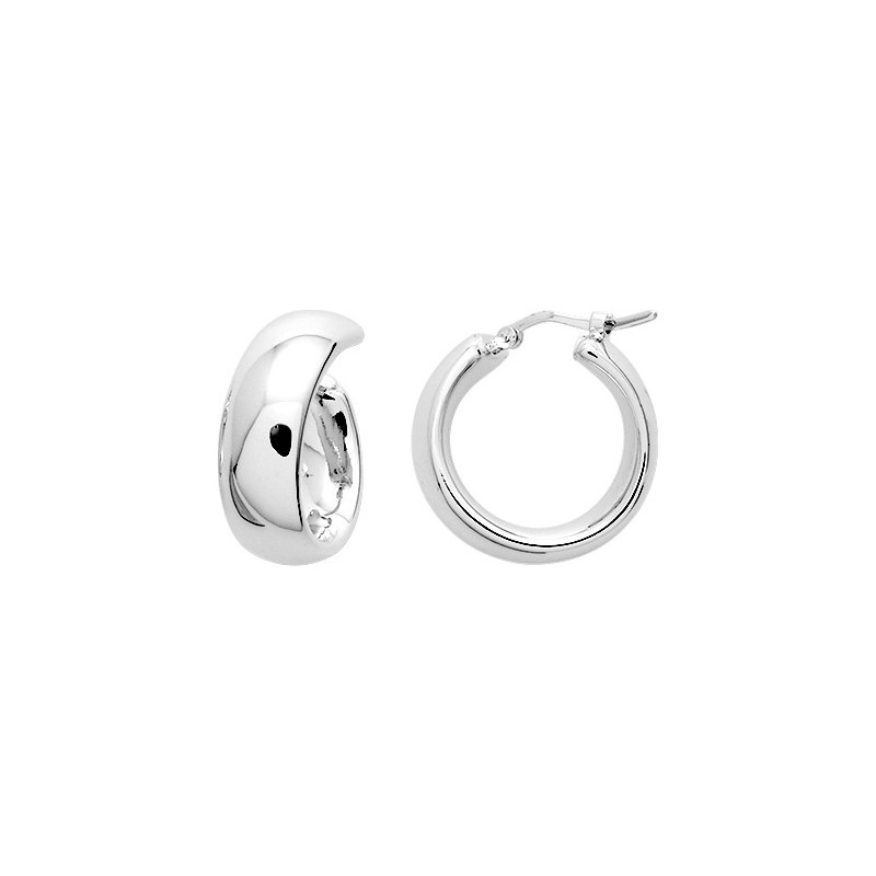Boucles d'oreilles créoles ELECTROFORMEES argent 925/000