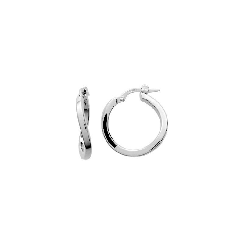 Boucles d'oreilles créoles argent 925/000 TUBE 2x2MM