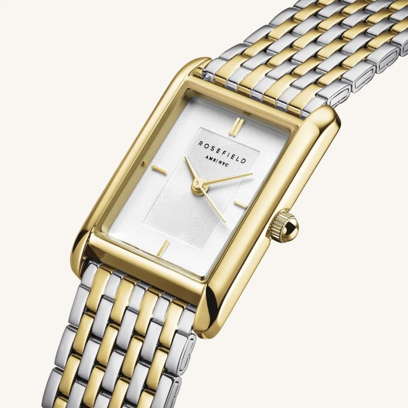 Montre Rosefield Femme Heirloom bicolore boitier rectangle