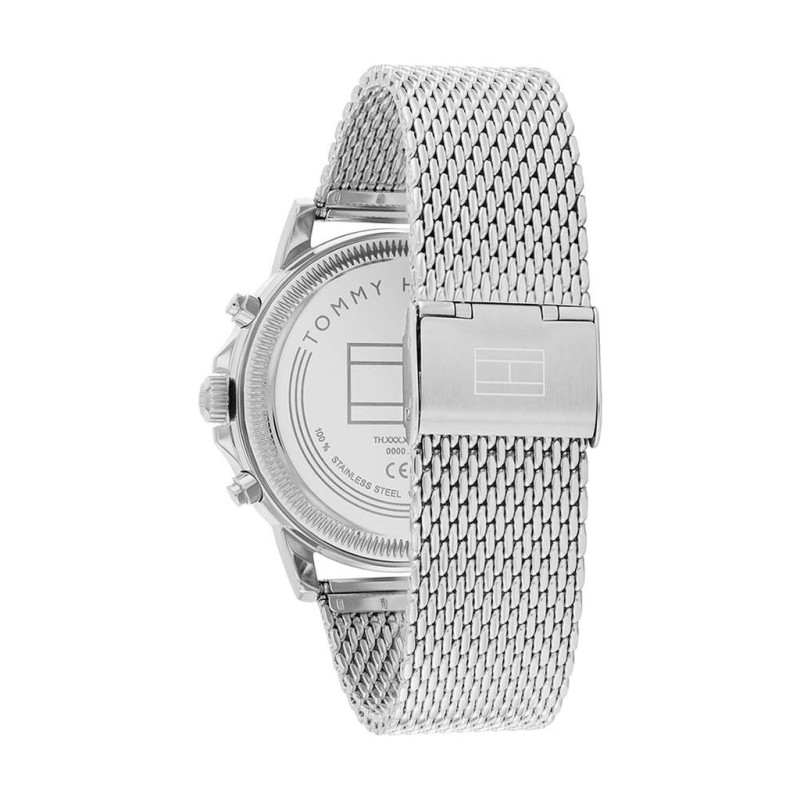 Montre Tommy Hilfiger Stewart en acier argenté cadran bleu