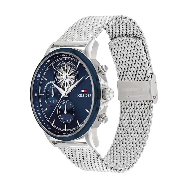 Montre Tommy Hilfiger Stewart en acier argenté cadran bleu