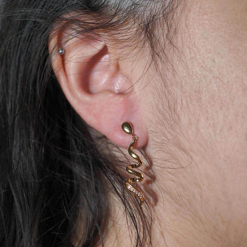 Boucles d'oreilles fantaisie femme carador en plaqué or avec oxydes de zirconium