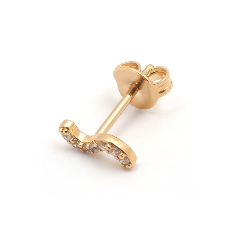 Boucles d'oreilles clous femme carador en plaqué or avec oxydes de zirconium