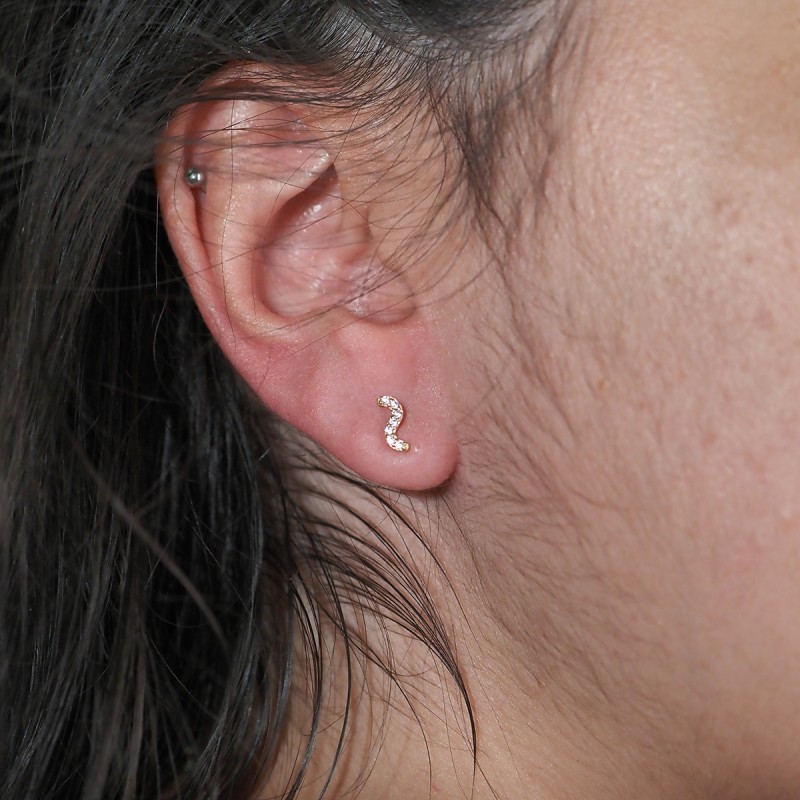 Boucles d'oreilles clous femme carador en plaqué or avec oxydes de zirconium