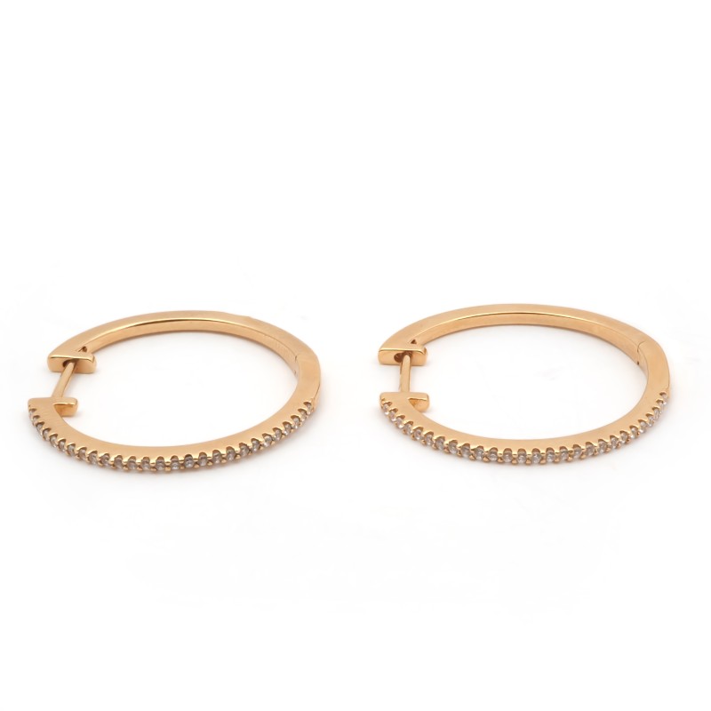 Créoles plaqué or et oxydes de zirconium carador