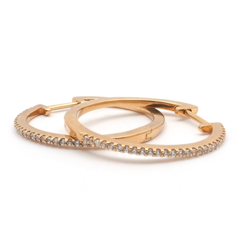 Créoles plaqué or et oxydes de zirconium carador