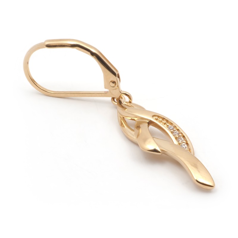 Boucles d'oreilles dormeuses femme carador en plaqué or avec oxydes de zirconium