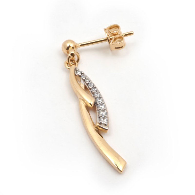 Boucles d'oreilles fantaisie femme carador en plaqué or avec oxydes de zirconium