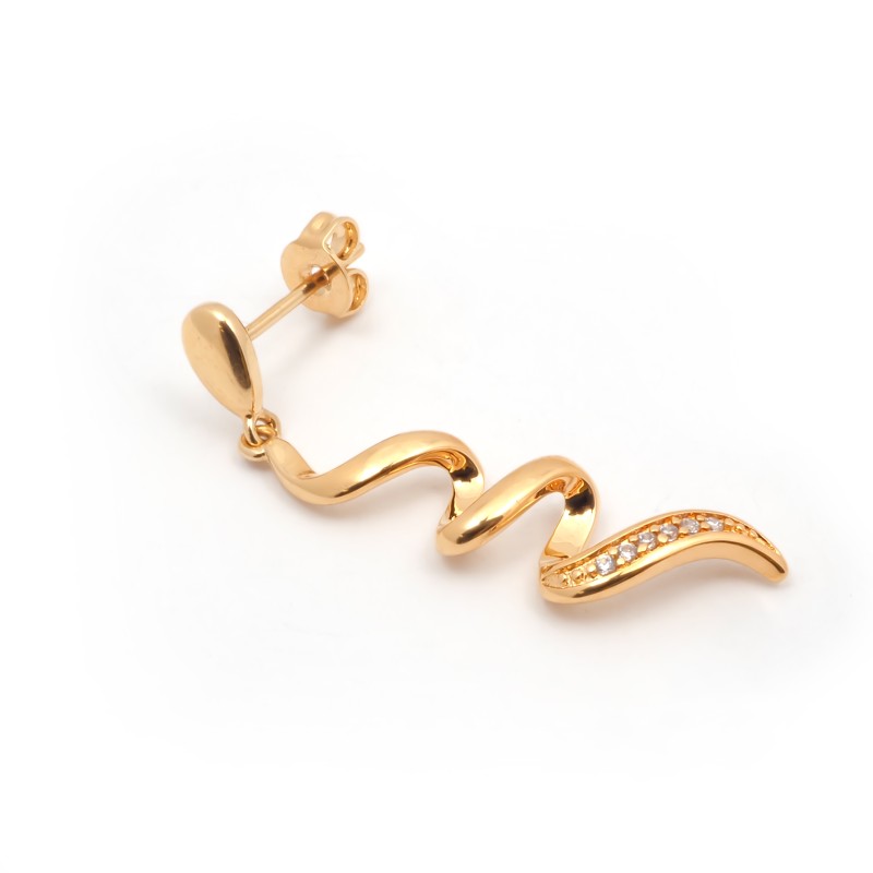 Boucles d'oreilles fantaisie femme carador en plaqué or avec oxydes de zirconium