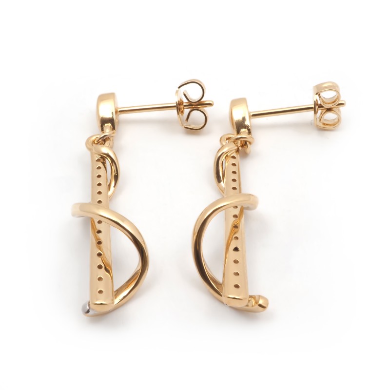 Boucles d'oreilles Pendantes Femme Carador en Plaqué Or et Oxydes de zirconium