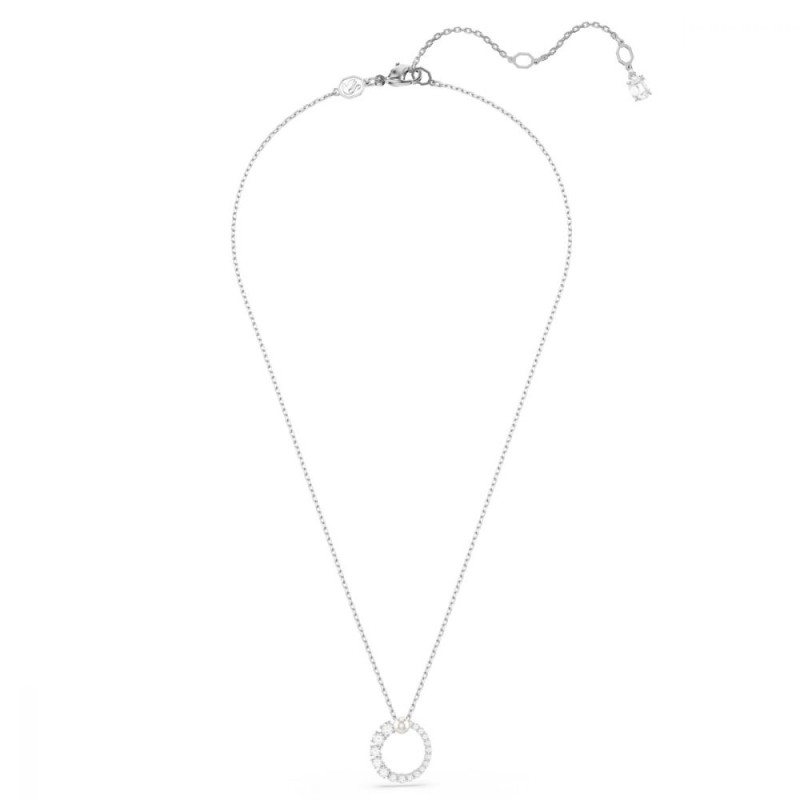 Collier Swarovski Femme Matrix argenté avec perle et cristaux